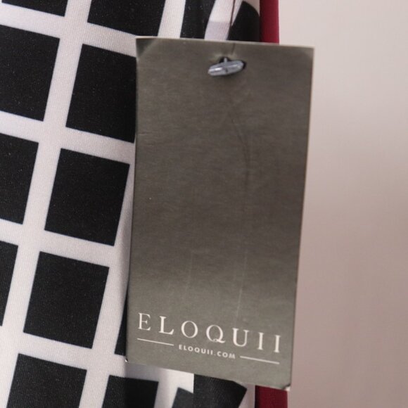 Eloquii Black White Pink Checked Skirt, Size 18, NWT - Picture 3 of 13